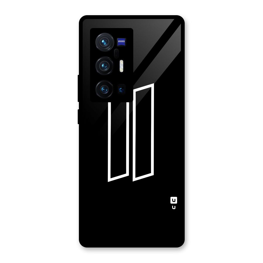Minimal Slant Rectangles Glass Back Case for Vivo X70 Pro Plus