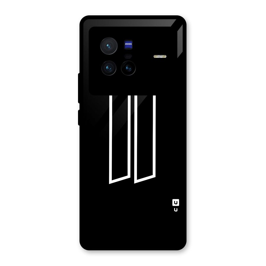 Minimal Slant Rectangles Glass Back Case for Vivo X80