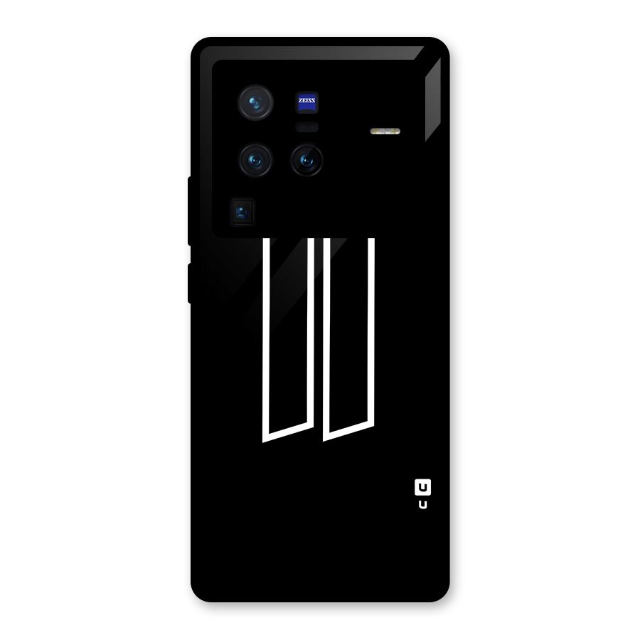 Minimal Slant Rectangles Glass Back Case for Vivo X80 Pro
