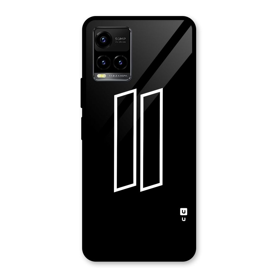 Minimal Slant Rectangles Glass Back Case for Vivo Y21T