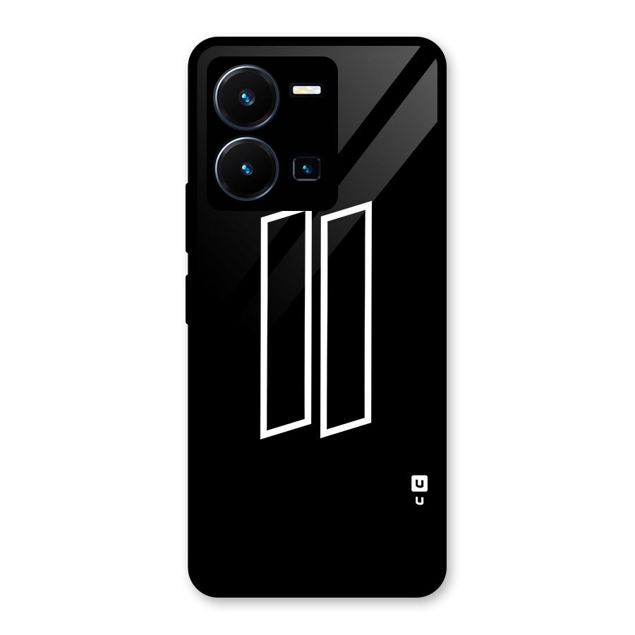 Minimal Slant Rectangles Glass Back Case for Vivo Y35