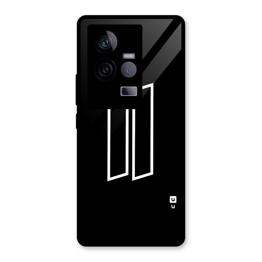 Minimal Slant Rectangles Glass Back Case for Vivo iQOO 11 5G