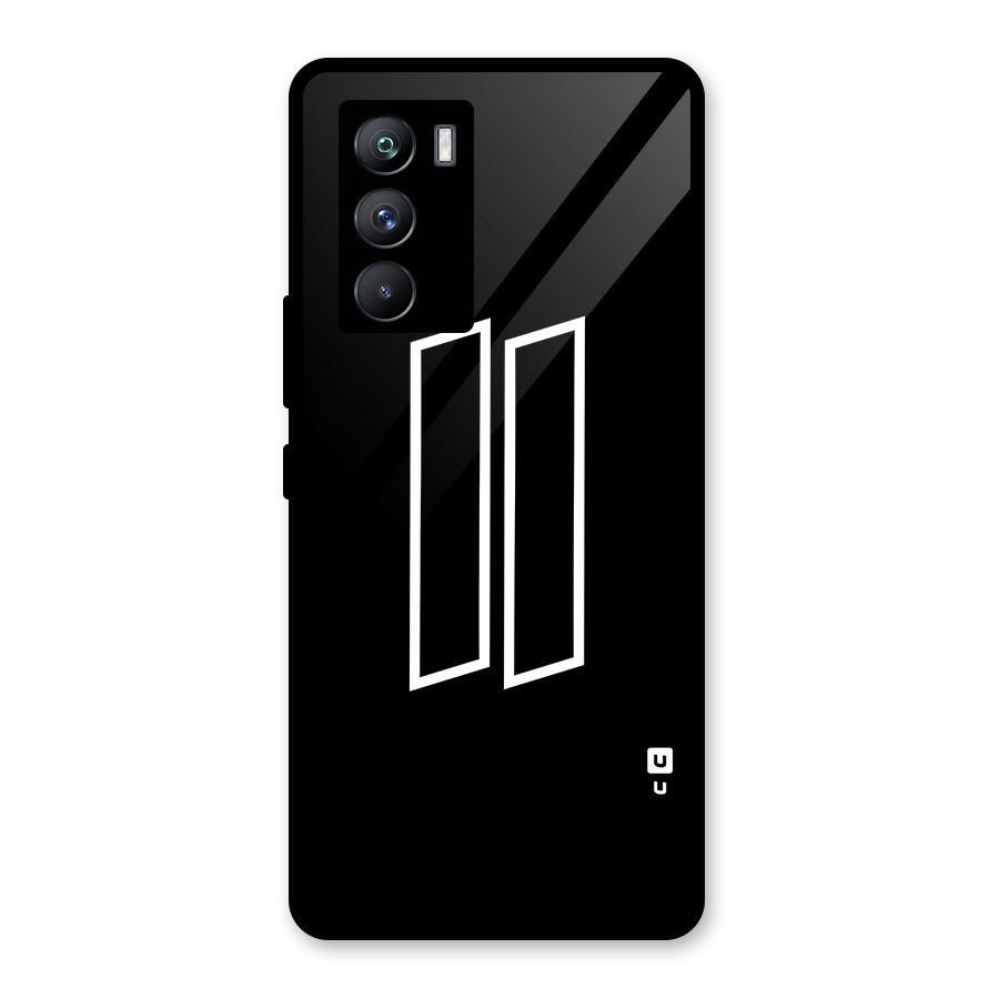 Minimal Slant Rectangles Glass Back Case for Vivo iQOO 9 SE