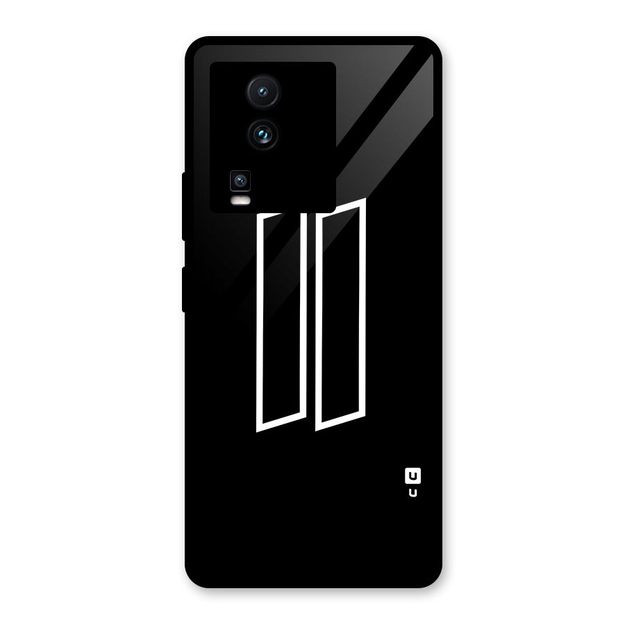 Minimal Slant Rectangles Glass Back Case for Vivo iQOO Neo 7