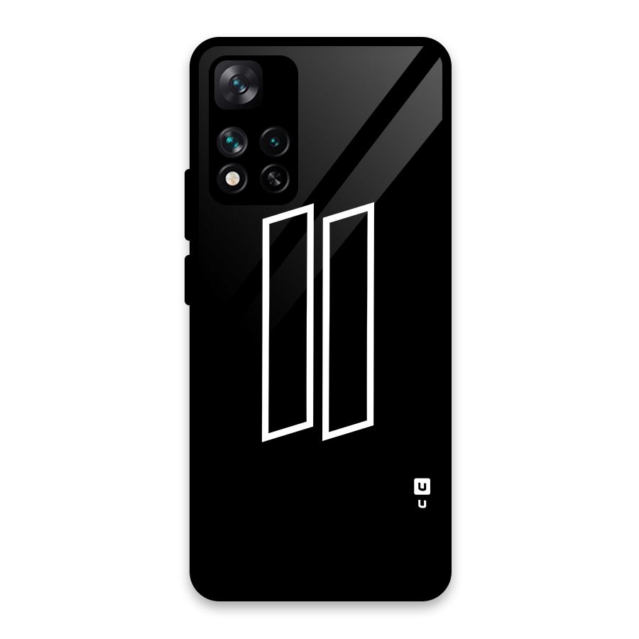 Minimal Slant Rectangles Glass Back Case for Xiaomi 11i HyperCharge 5G