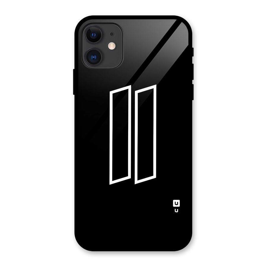 Minimal Slant Rectangles Glass Back Case for iPhone 11