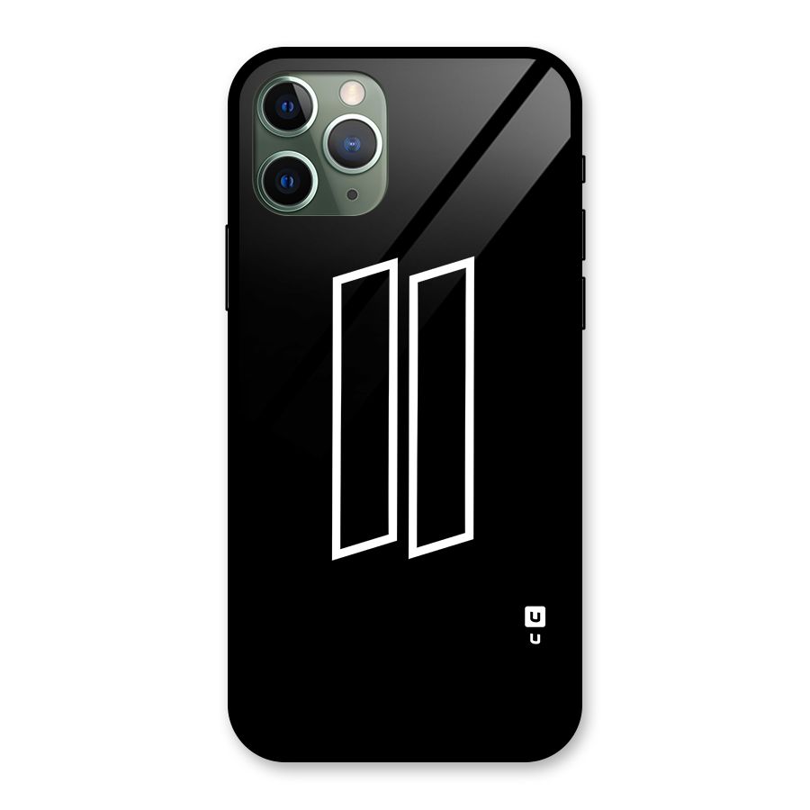 Minimal Slant Rectangles Glass Back Case for iPhone 11 Pro