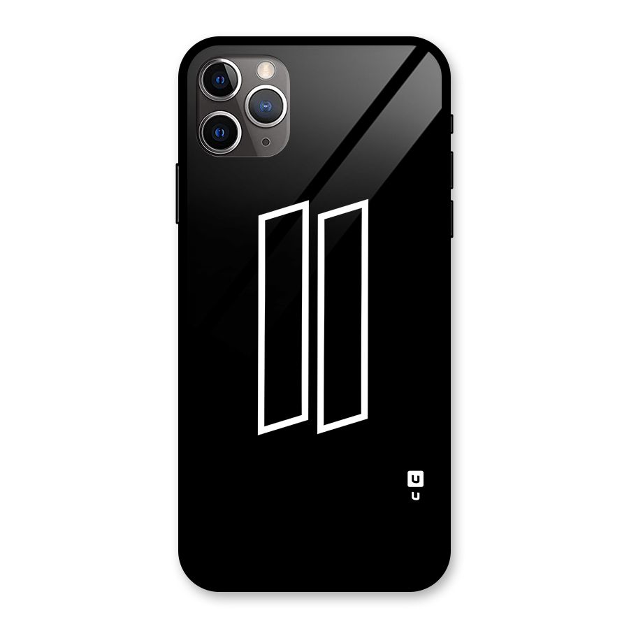 Minimal Slant Rectangles Glass Back Case for iPhone 11 Pro Max