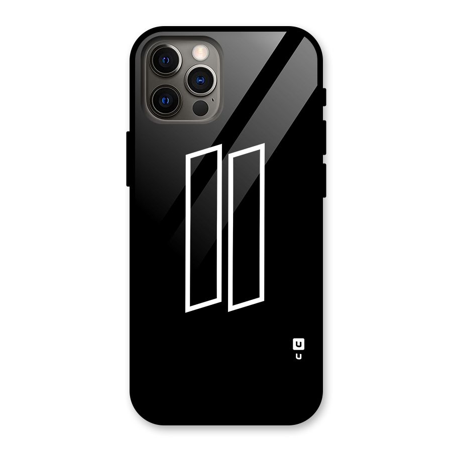 Minimal Slant Rectangles Glass Back Case for iPhone 12 Pro