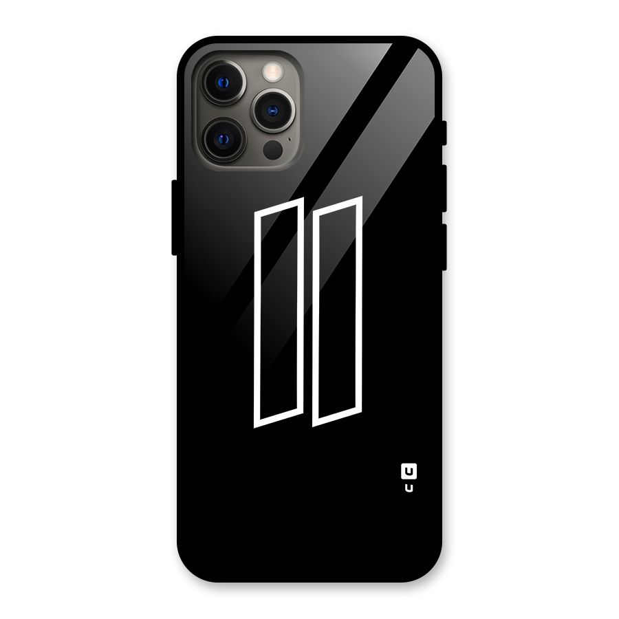 Minimal Slant Rectangles Glass Back Case for iPhone 12 Pro Max