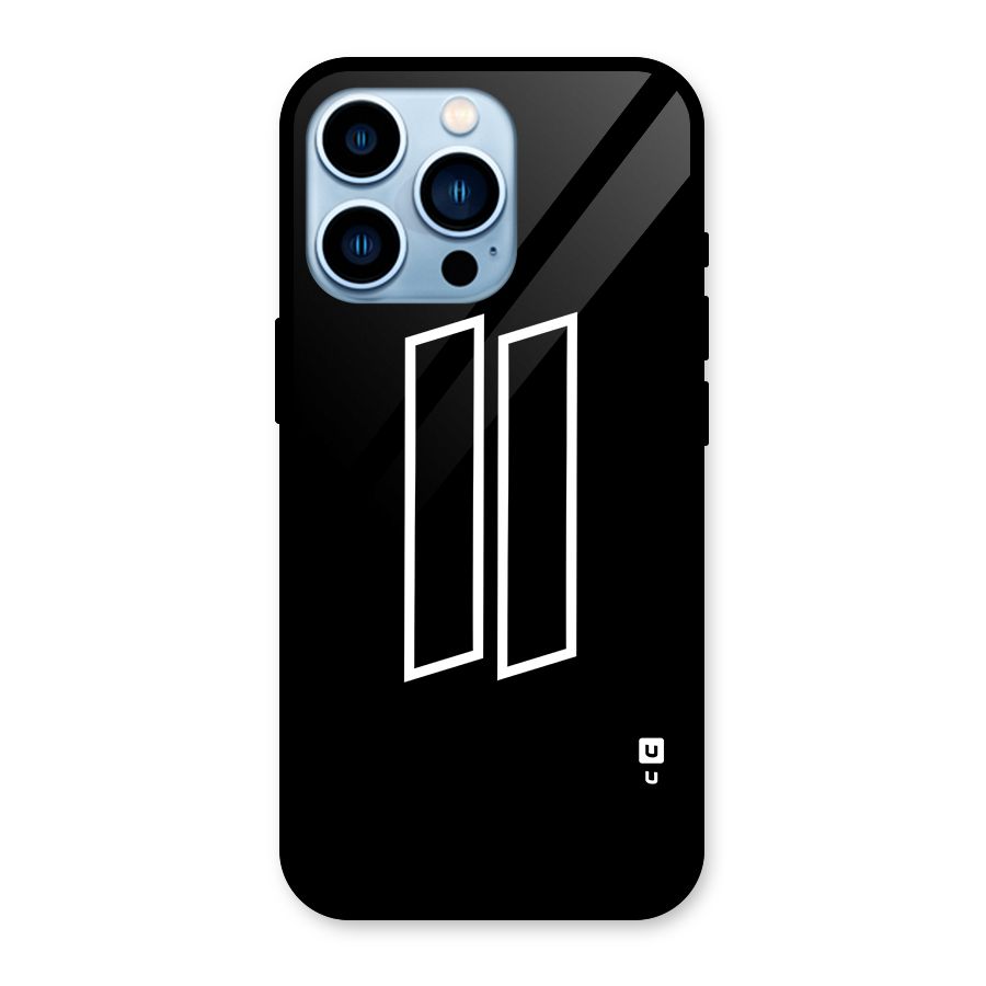 Minimal Slant Rectangles Glass Back Case for iPhone 13 Pro