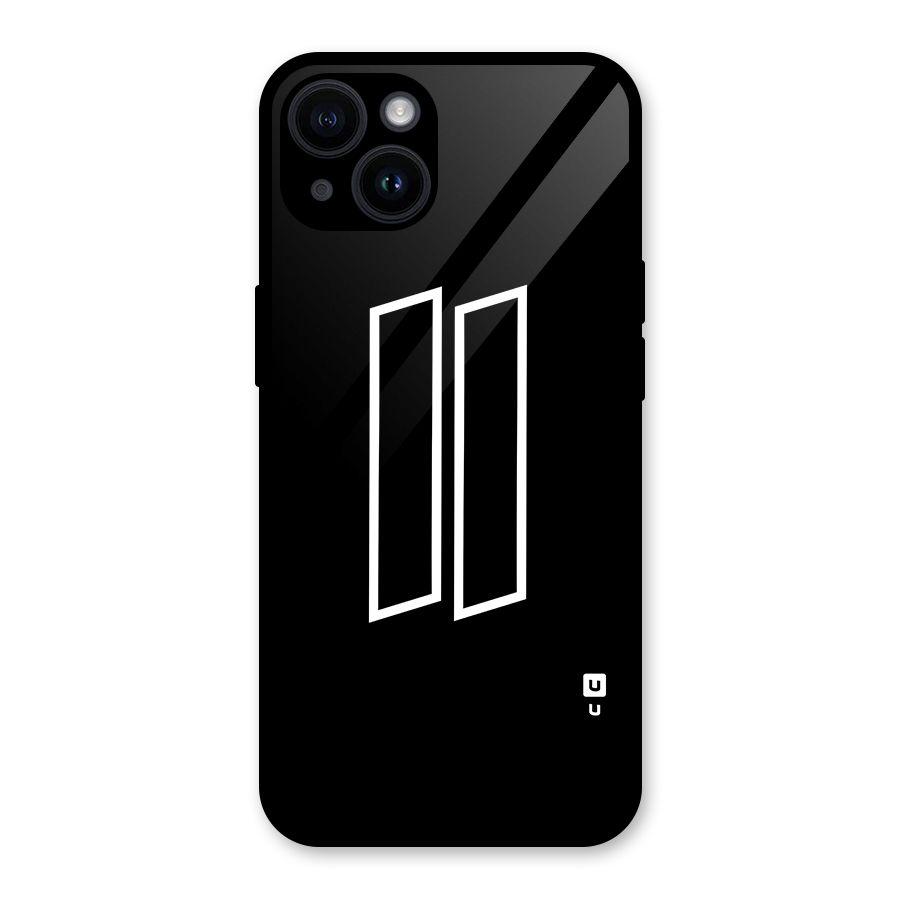 Minimal Slant Rectangles Glass Back Case for iPhone 14