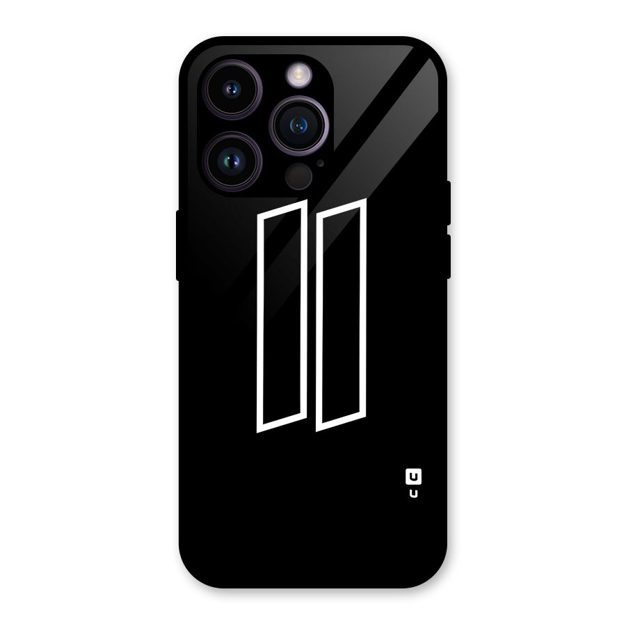Minimal Slant Rectangles Glass Back Case for iPhone 14 Pro