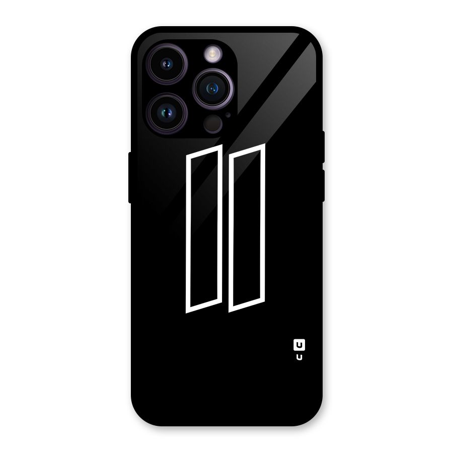 Minimal Slant Rectangles Glass Back Case for iPhone 14 Pro Max