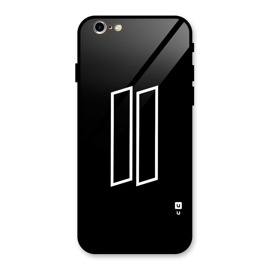 Minimal Slant Rectangles Glass Back Case for iPhone 6 6S