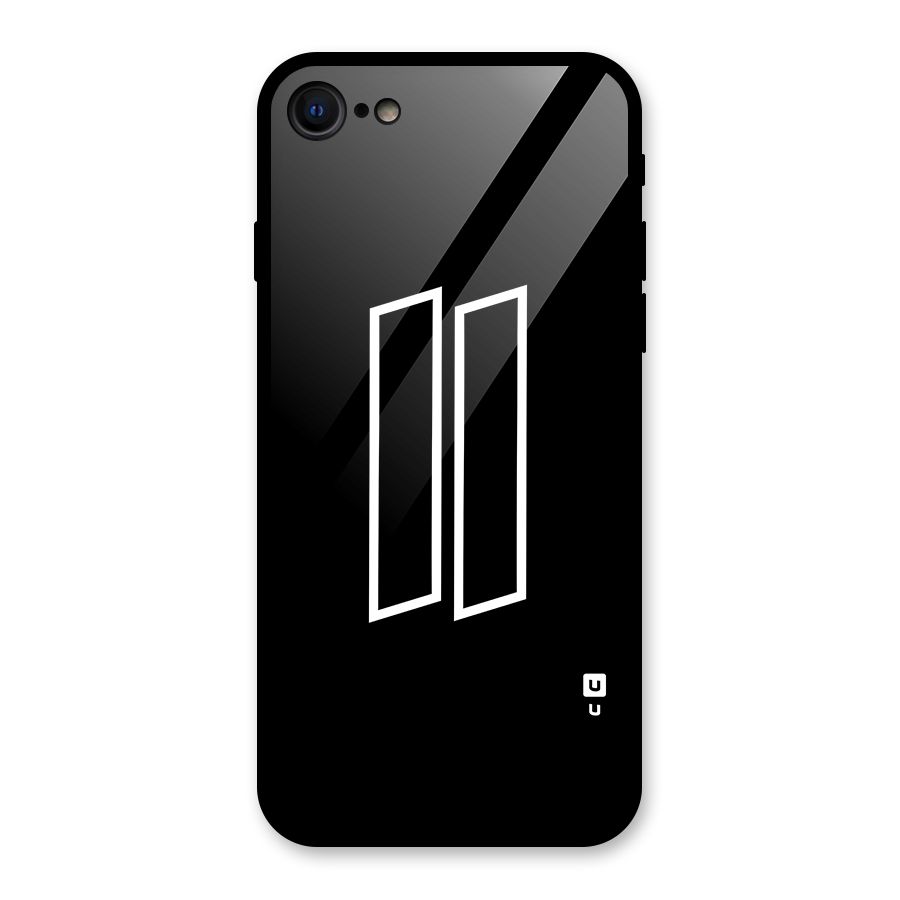 Minimal Slant Rectangles Glass Back Case for iPhone 7