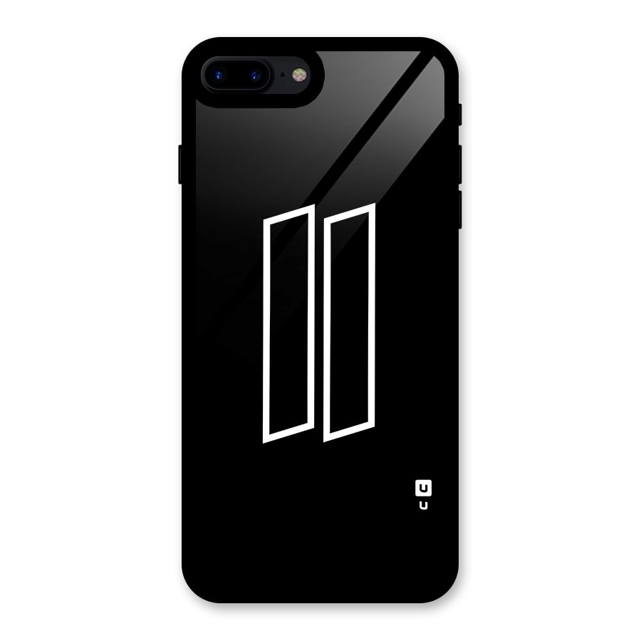 Minimal Slant Rectangles Glass Back Case for iPhone 7 Plus