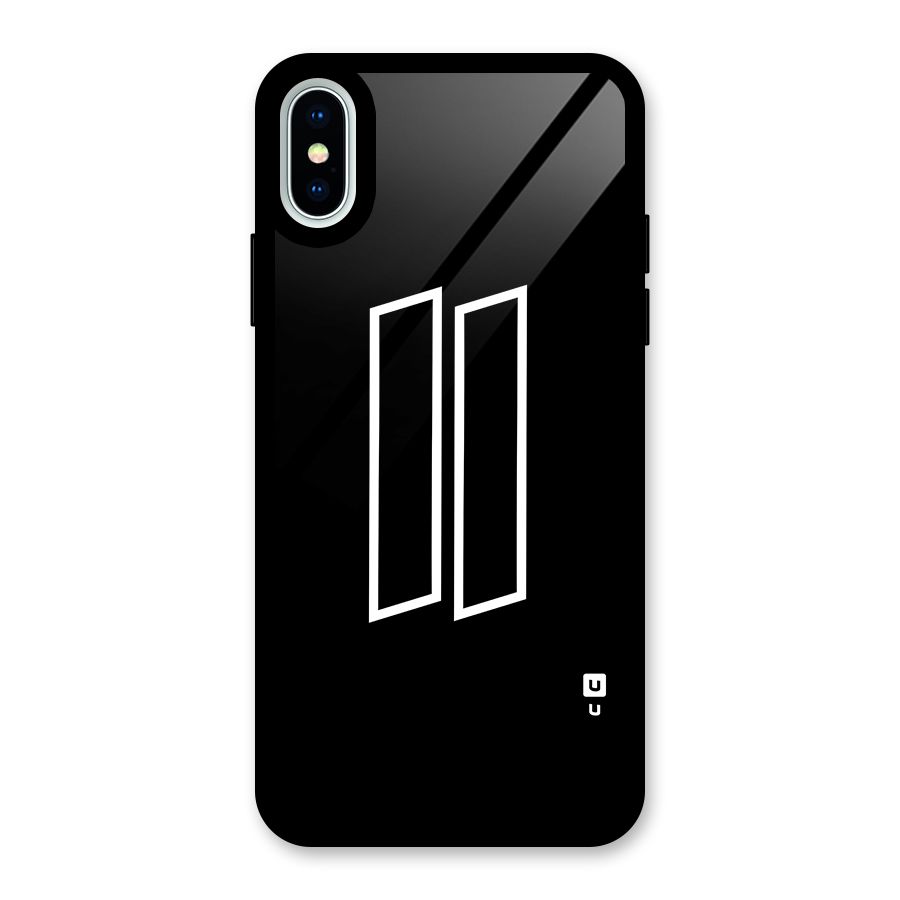 Minimal Slant Rectangles Glass Back Case for iPhone X