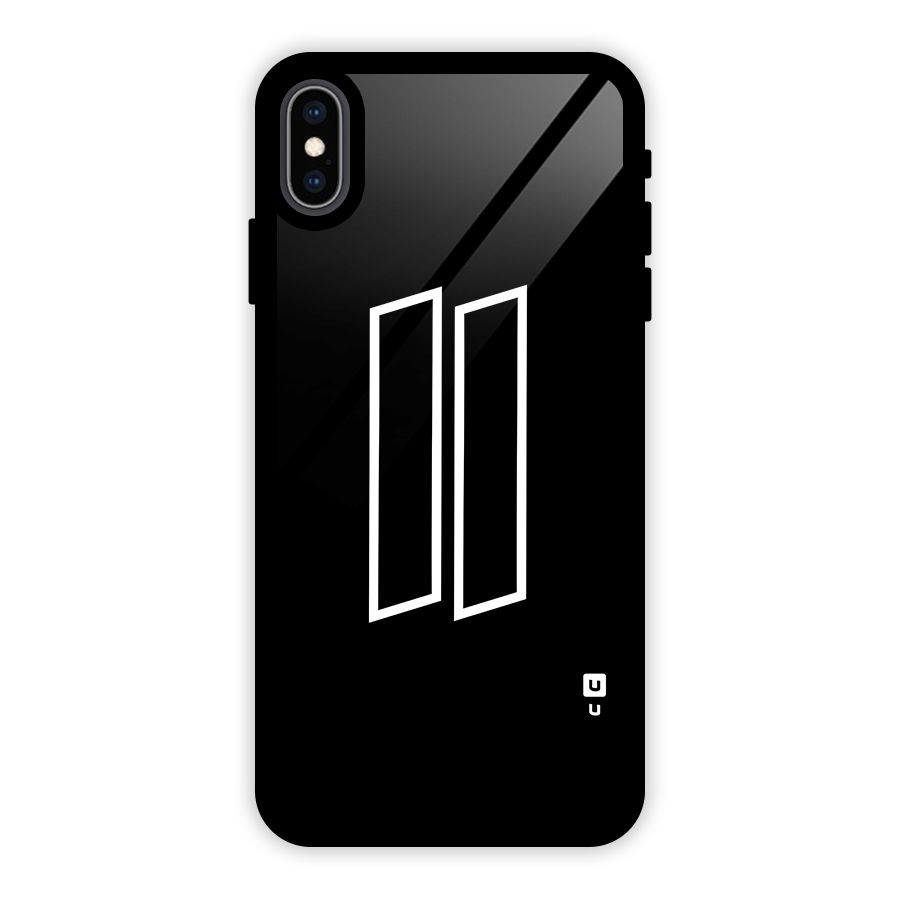 Minimal Slant Rectangles Glass Back Case for iPhone XS Max