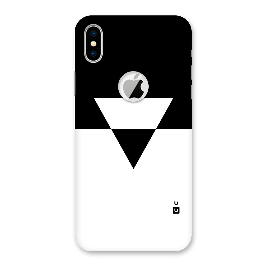 Minimal Triangle Back Case for iPhone X Logo Cut