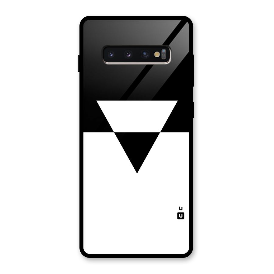 Minimal Triangle Glass Back Case for Galaxy S10 Plus