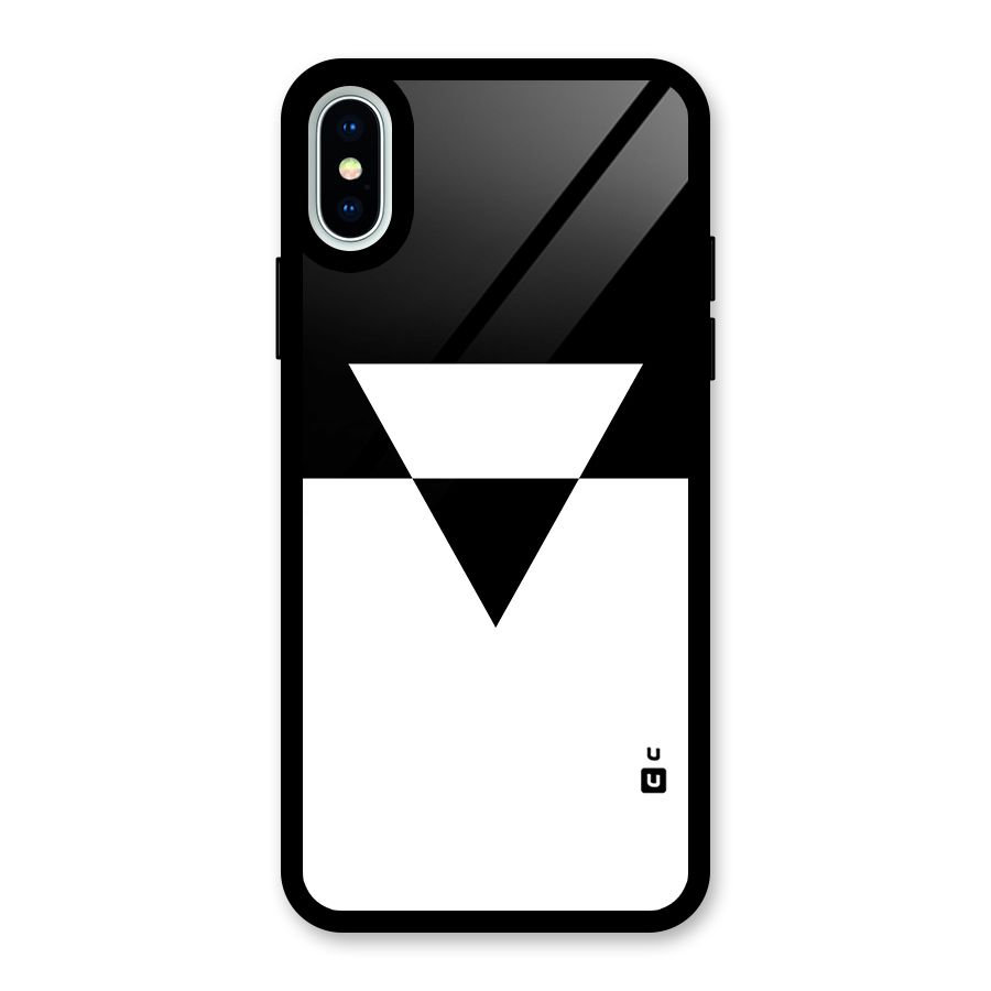 Minimal Triangle Glass Back Case for iPhone XS