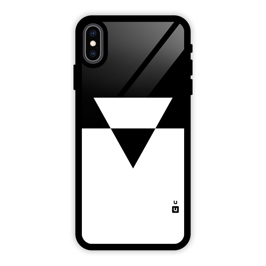 Minimal Triangle Glass Back Case for iPhone XS Max