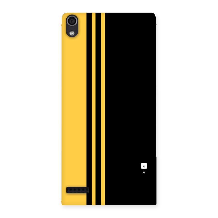 Minimal Yellow and Black Design Back Case for Ascend P6