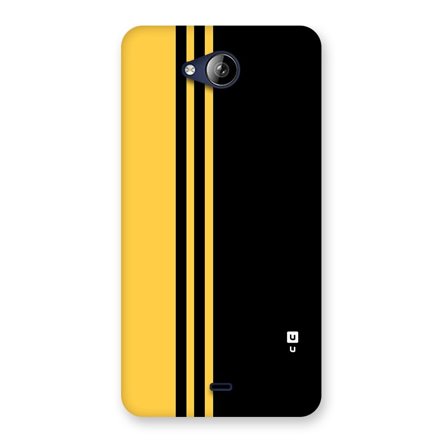 Minimal Yellow and Black Design Back Case for Canvas Play Q355