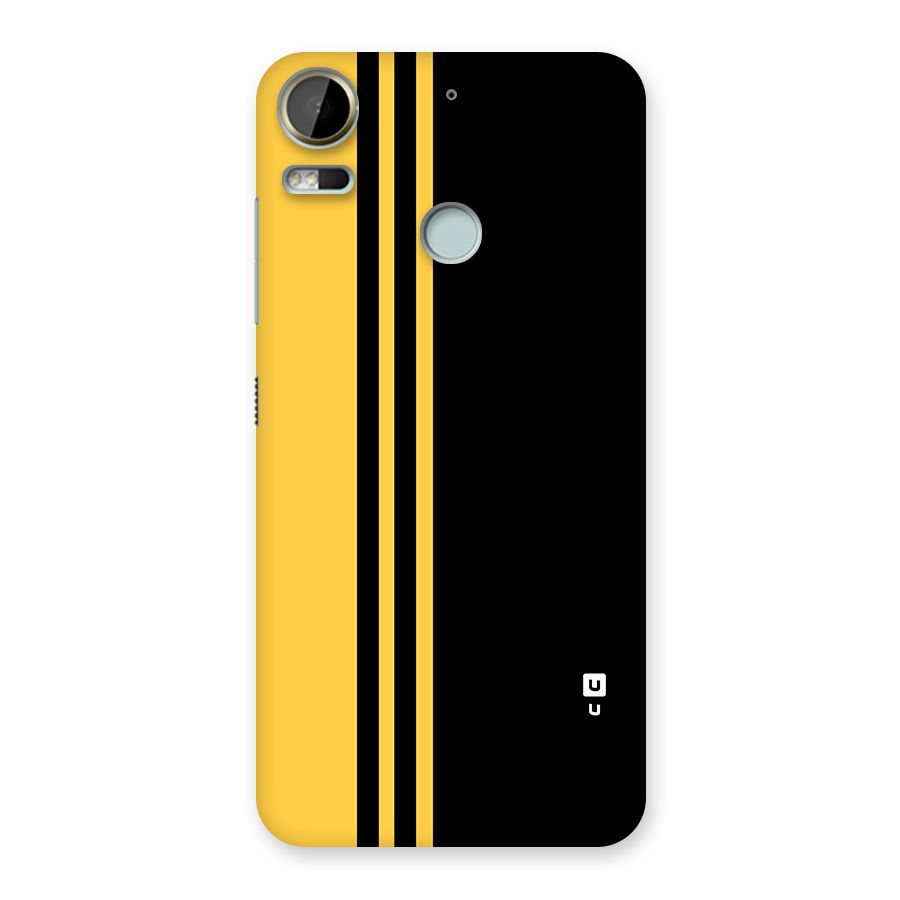 Minimal Yellow and Black Design Back Case for Desire 10 Pro