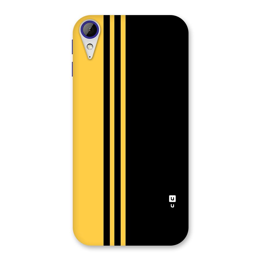 Minimal Yellow and Black Design Back Case for Desire 830