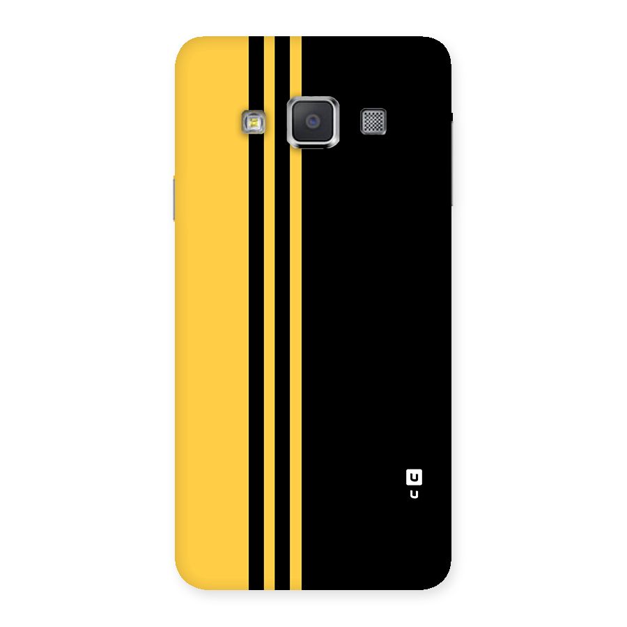 Minimal Yellow and Black Design Back Case for Galaxy A3