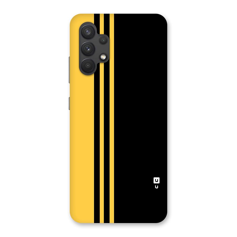Minimal Yellow and Black Design Back Case for Galaxy A32