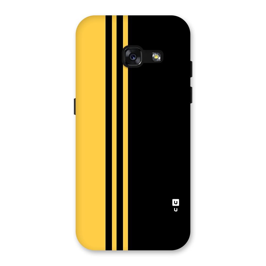 Minimal Yellow and Black Design Back Case for Galaxy A3 (2017)