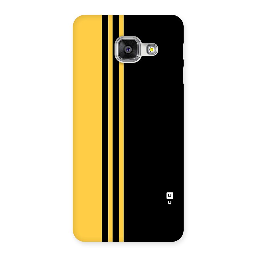 Minimal Yellow and Black Design Back Case for Galaxy A3 2016