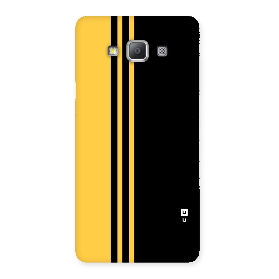Minimal Yellow and Black Design Back Case for Galaxy A7