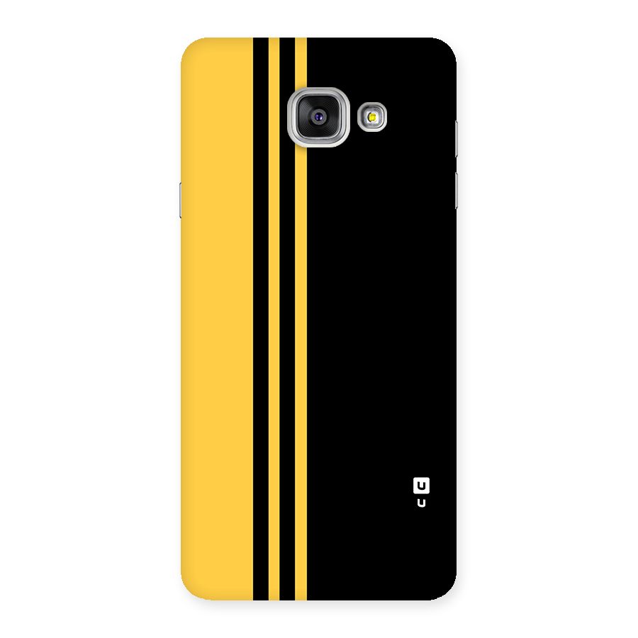 Minimal Yellow and Black Design Back Case for Galaxy A7 2016