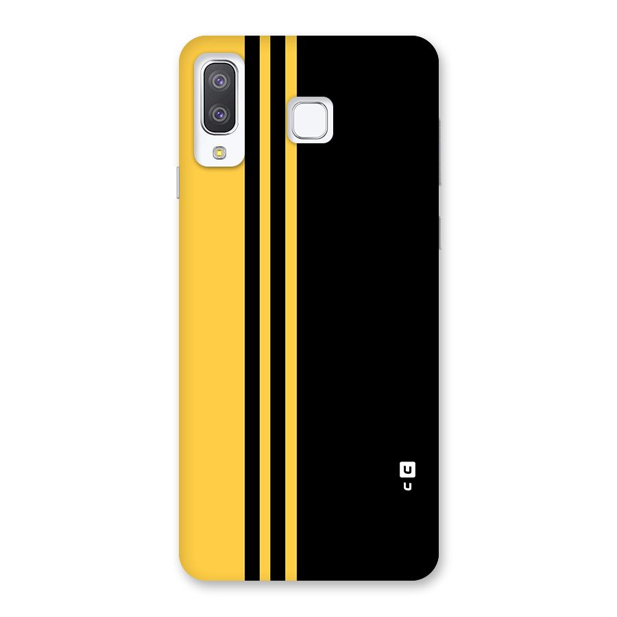 Minimal Yellow and Black Design Back Case for Galaxy A8 Star