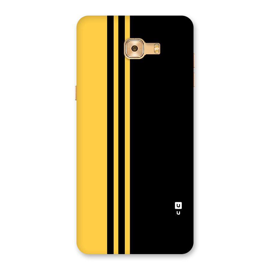 Minimal Yellow and Black Design Back Case for Galaxy C9 Pro