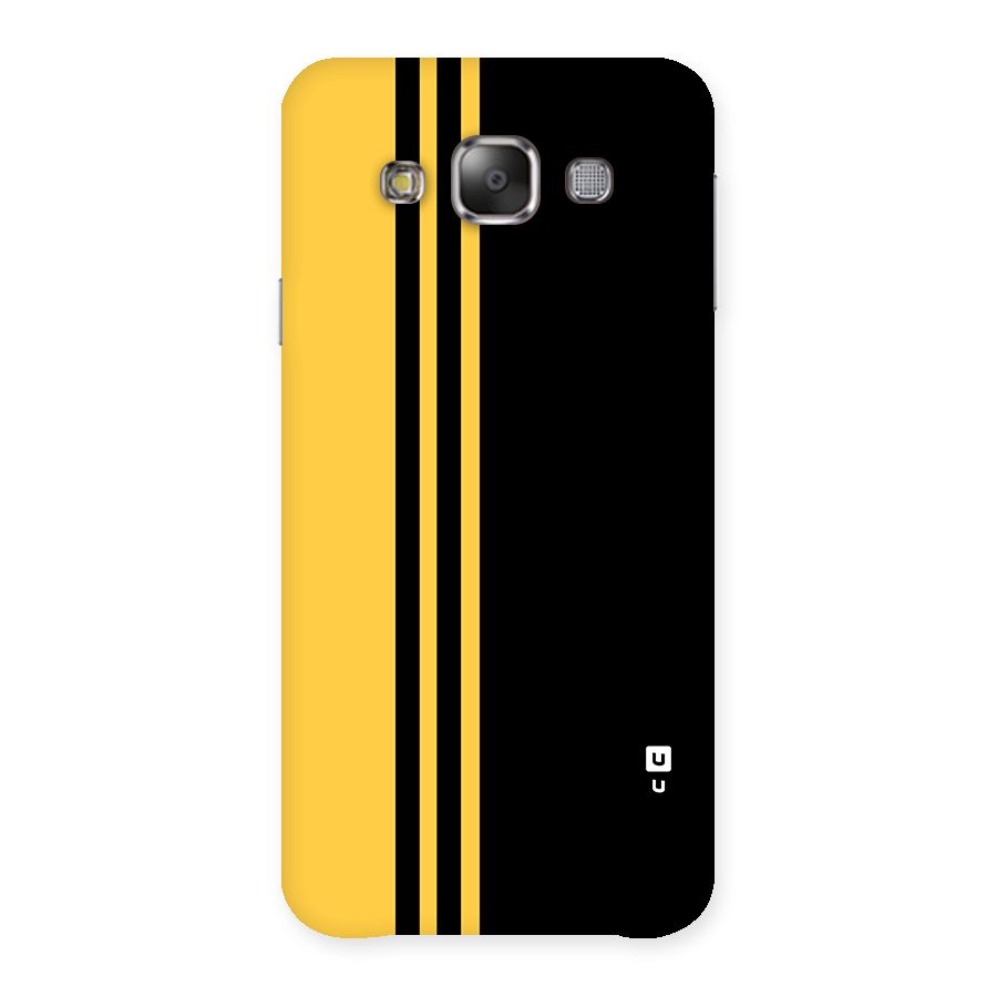 Minimal Yellow and Black Design Back Case for Galaxy E7