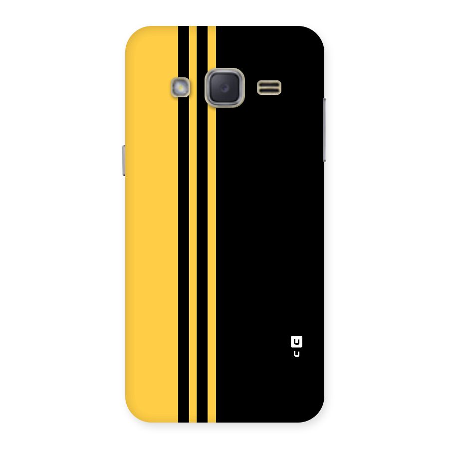 Minimal Yellow and Black Design Back Case for Galaxy J2