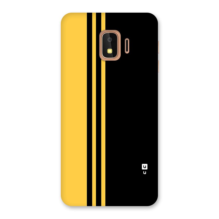 Minimal Yellow and Black Design Back Case for Galaxy J2 Core