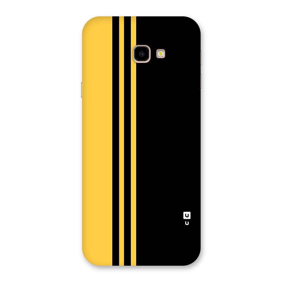 Minimal Yellow and Black Design Back Case for Galaxy J4 Plus