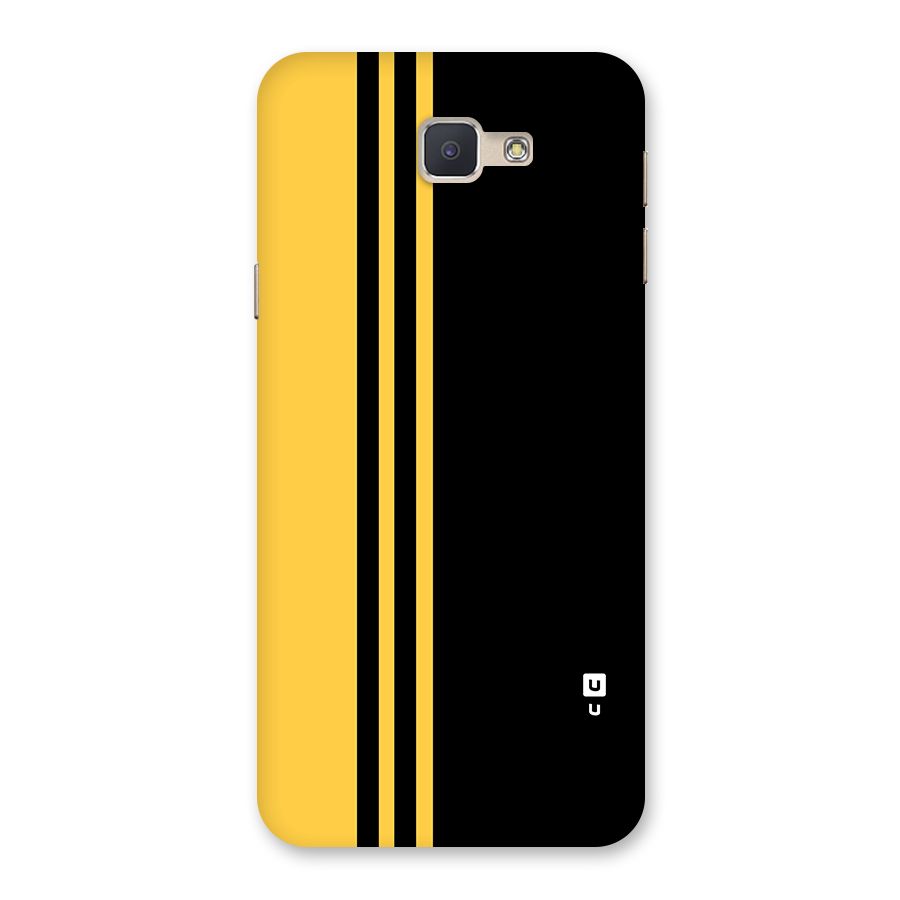 Minimal Yellow and Black Design Back Case for Galaxy J5 Prime