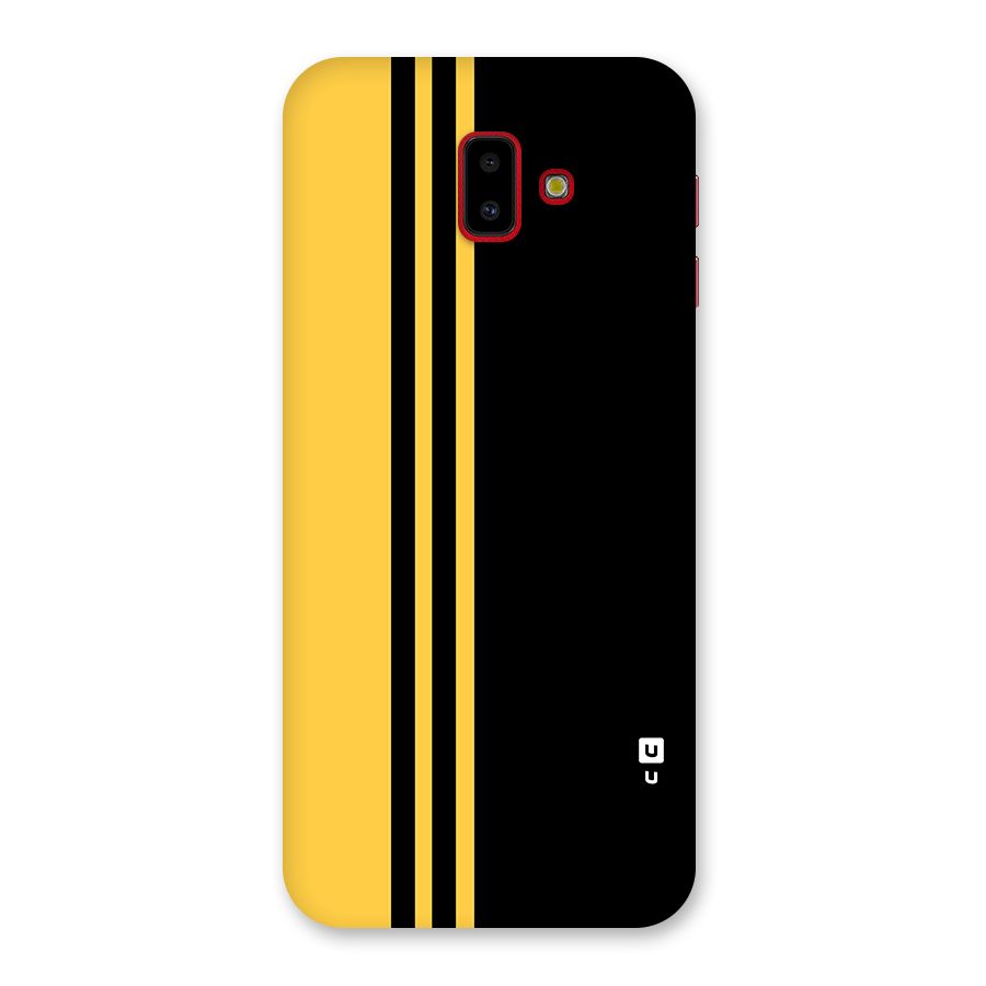 Minimal Yellow and Black Design Back Case for Galaxy J6 Plus