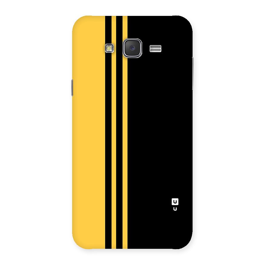 Minimal Yellow and Black Design Back Case for Galaxy J7