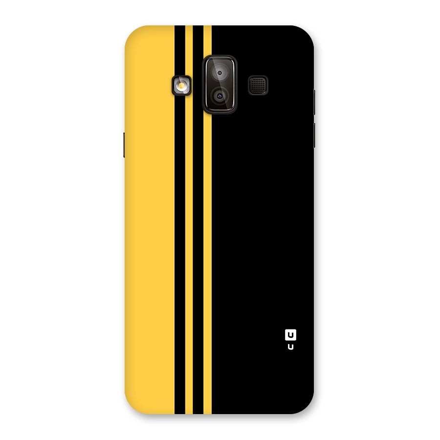 Minimal Yellow and Black Design Back Case for Galaxy J7 Duo