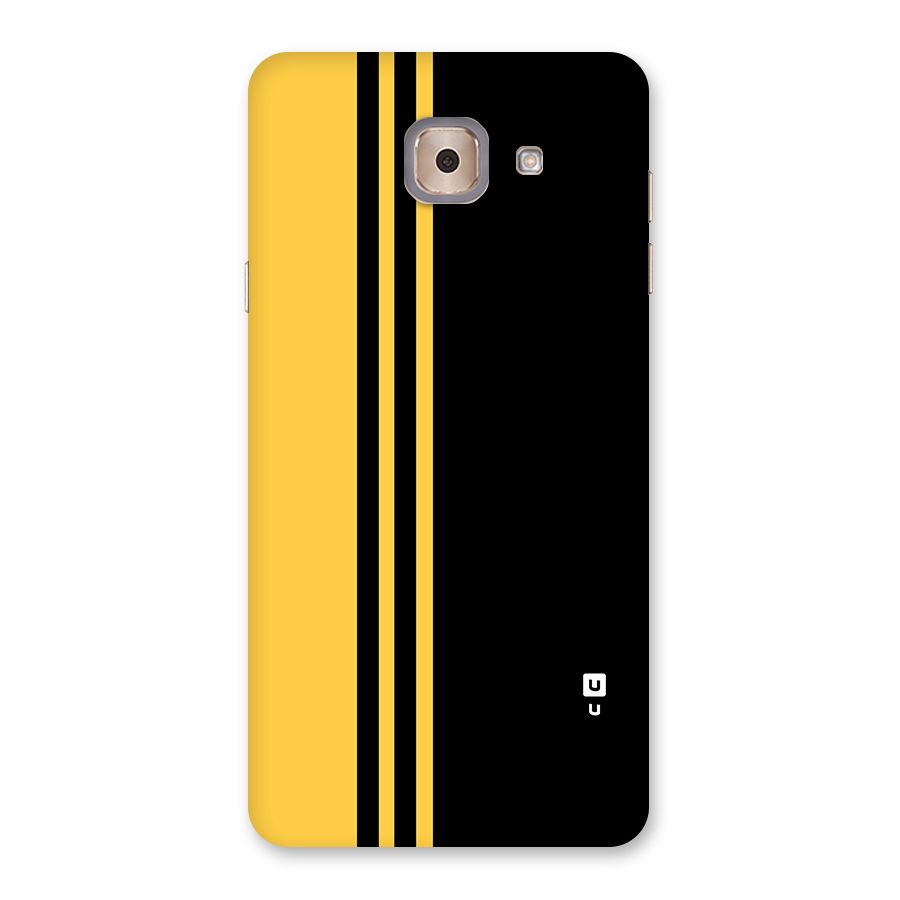 Minimal Yellow and Black Design Back Case for Galaxy J7 Max