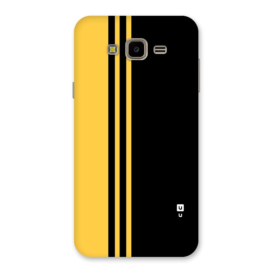 Minimal Yellow and Black Design Back Case for Galaxy J7 Nxt