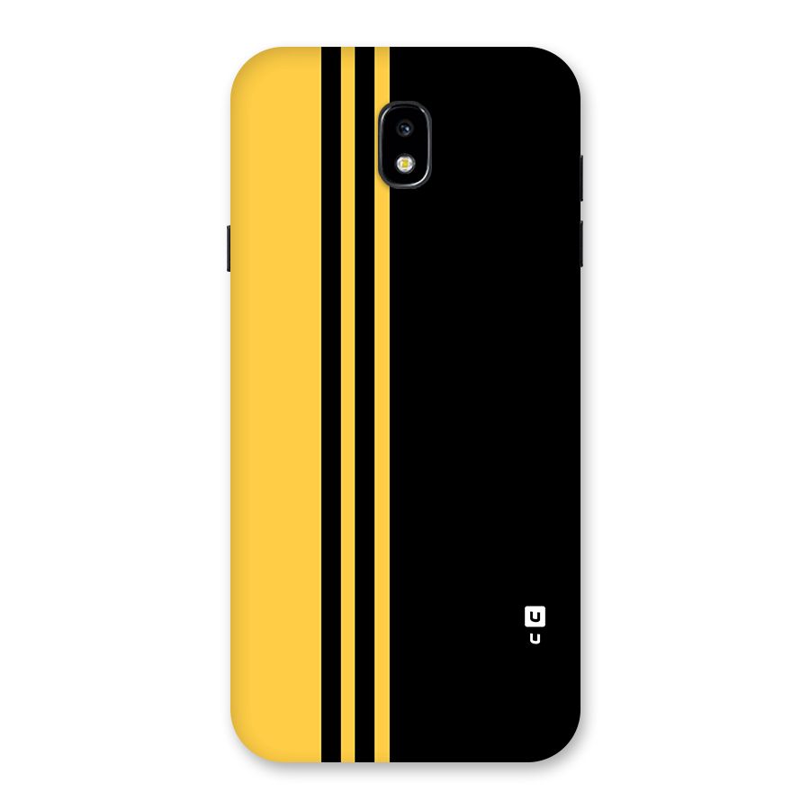 Minimal Yellow and Black Design Back Case for Galaxy J7 Pro